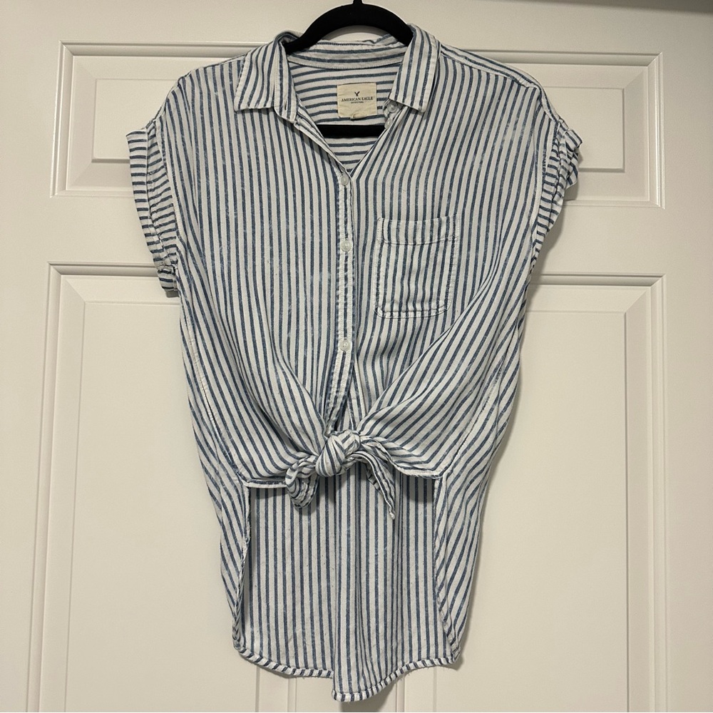 AE Stripped Button Up - XS